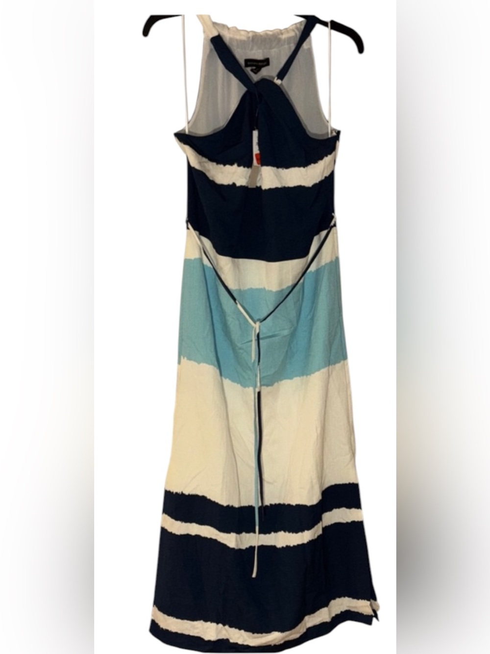 Banana Republic Blue and White Striped Maxi Dress